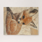 Baby Fox Old World Look Puzzle (Horizontal)