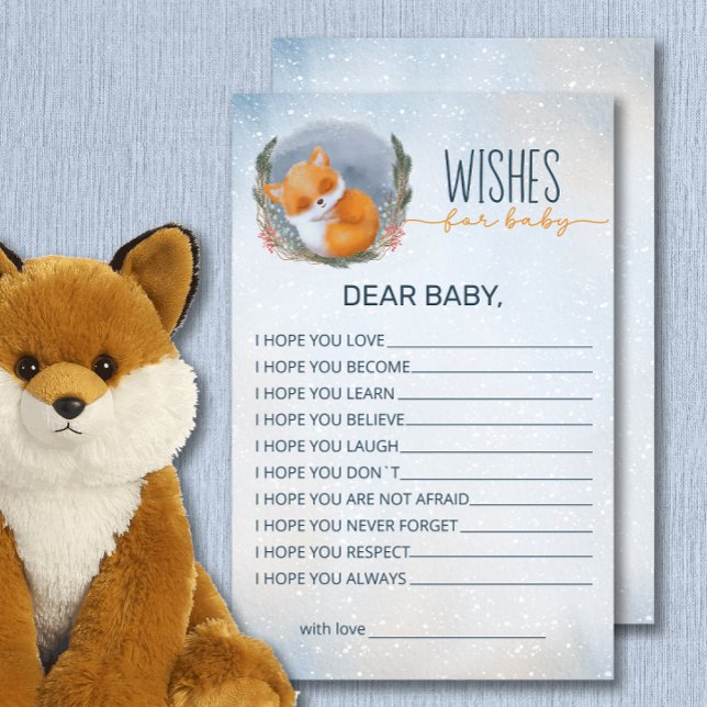 Baby Fox Snowly Winter Baby Dusche Wünsche für Bab (Von Creator hochgeladen)