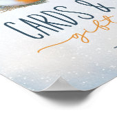 Baby Fox Snowly Winter Baby Duschkarten & Geschenk Poster (Ecke)