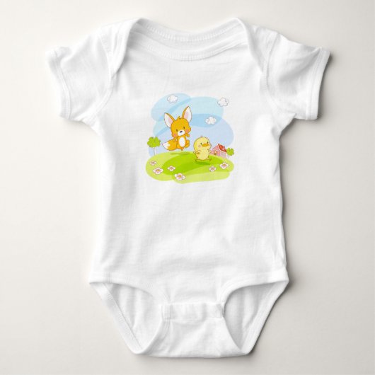 Baby Fox und Chick Strampler (Vorderseite)
