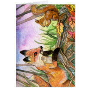 Baby Fox und Eichhörnchen