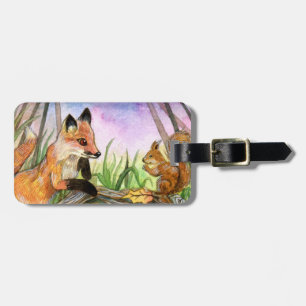 Baby Fox und Eichhörnchen Gepäckanhänger