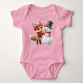 Baby Fox und Snowman Baby Strampler (Vorderseite)