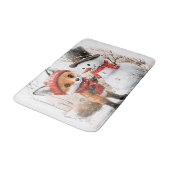 Baby Fox und Snowman Badematte (Schrägansicht)