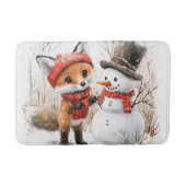 Baby Fox und Snowman Badematte (Vorderseite)