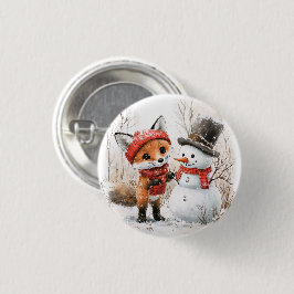 Baby Fox und Snowman Button