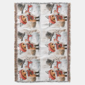 Baby Fox und Snowman Decke (Vorderseite Vertikal)