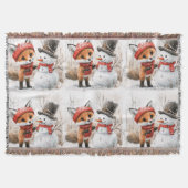 Baby Fox und Snowman Decke (Vorderseite)