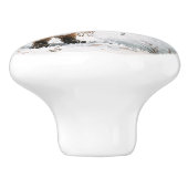 Baby Fox und Snowman Keramikknauf (Seitenansicht)