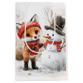 Baby Fox und Snowman Mittlere Geschenktüte (Vorderseite)