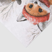 Baby Fox und Snowman Seidenpapier (Ausschnitt)