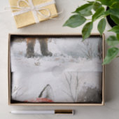 Baby Fox und Snowman Seidenpapier (Geschenk)