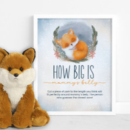 Baby Fox Winter wie groß ist Mama's Bauchspiel Poster