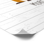 Baby Fox Wood Personalisierte Kinderzimmer Artwork Poster (Ecke)