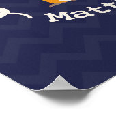 Baby Fox Wreath Personalisiert Kinderzimmer Artwor Poster (Ecke)