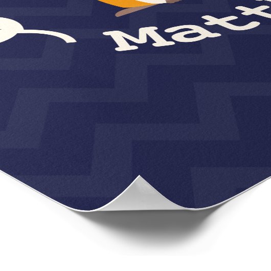 Baby Fox Wreath Personalisiert Kinderzimmer Artwor Poster (Ecke)