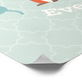 Baby Fox Wreath Personalisiertes Kinderzimmer Artw Poster (Ecke)