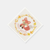 Baby Fox Wreath Woodland Animals Baby Dusche Serviette (Ecke)