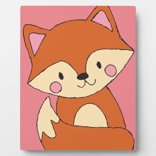 Baby Fox Zeichne Niedlich Fox Art Baby Fox Design Fotoplatte (Vorderseite)