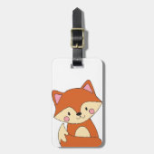 Baby Fox Zeichne Niedlich Fox Art Baby Fox Design Gepäckanhänger (Vorderseite vertikal)