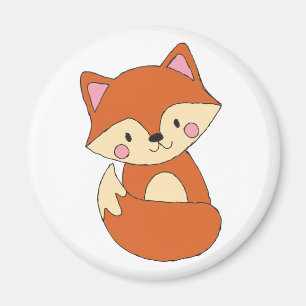 Baby Fox Zeichne Niedlich Fox Art Baby Fox Design Magnet