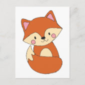 Baby Fox Zeichne Niedlich Fox Art Baby Fox Design Postkarte (Vorderseite)