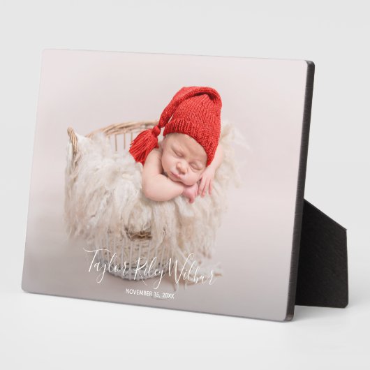 Baby Frameless Foto Tabletop Easel Zurück Fotoplatte (Seite)