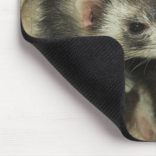 Baby-Frettchen Gewindebohrer und Jills Mousepad (Ecke)