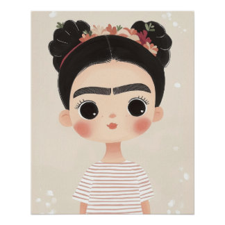 Baby Frida Wall Art, Kinderzimmer Spielzimmer Kind Poster