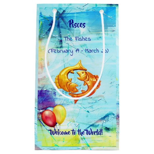 Baby frisst die Fische (19. Februar - 20. März) Kleine Geschenktüte (Vorderseite)