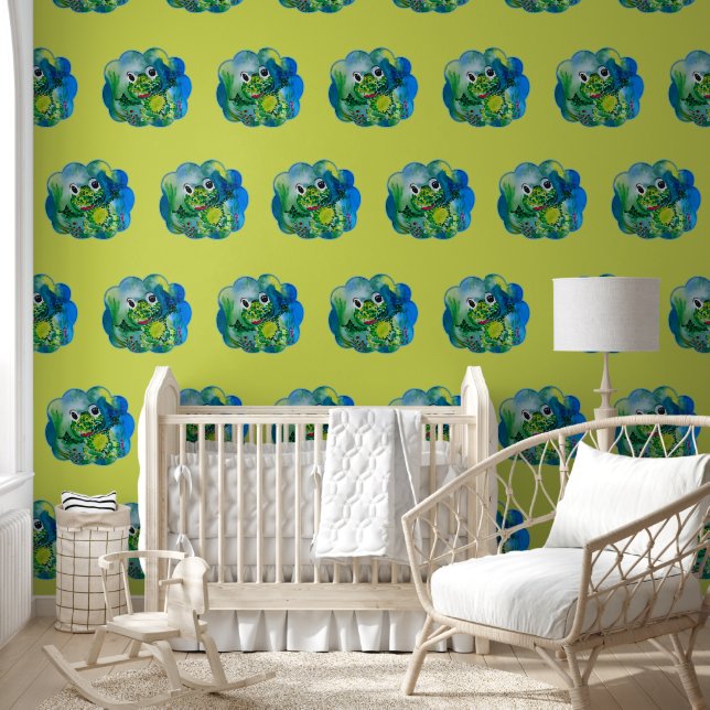 Baby Frog Kunst von Kindern Tapete (Kinder)