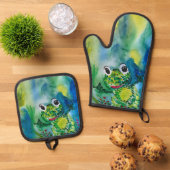 Baby Frog Ofenhandschuh & Topflappen-Set (Oben Unten)