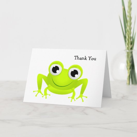 Baby Frog Vielen Dank Dankeskarte (Vorderseite)