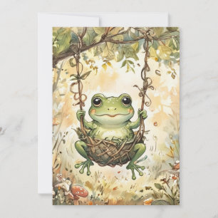 Baby Frosch Digital-Download Einladung zur Babypar