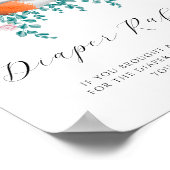 Baby Fuchs in Blüte - Windelpreisverlosungspposter Poster (Ecke)