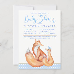 Baby-Fuchs-Junge-Fuchs-Baby-Shower-Einladungen Einladung