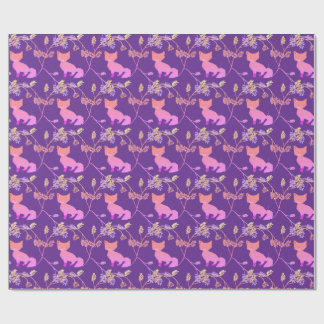Baby Fuchs Nacht Violett Geschenkpapier