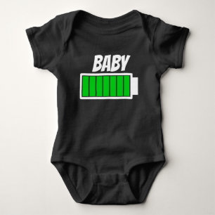Baby Full Energy Battery Power Energy Spaß Strampler