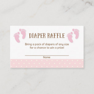 Baby-Fuß-Babyparty-Windelraffle-Karten Begleitkarte