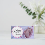 Baby-Fuß-Visitenkarte Visitenkarte (Stehend Vorderseite)