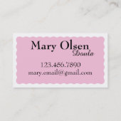 Baby-Fuß-Visitenkarte Visitenkarte (Rückseite)