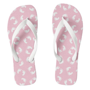 Baby Fußabdrücke, Babys Fuß, Fußspuren, Rosa Mädch Badesandalen