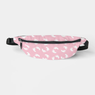Baby Fußabdrücke, Babys Fuß, Fußspuren, Rosa Mädch Bauchtasche