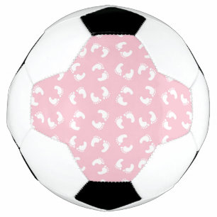 Baby Fußabdrücke, Babys Fuß, Fußspuren, Rosa Mädch Fußball