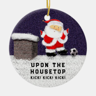 Baby-Fußball-Weihnachten Keramik Ornament