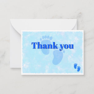 Baby Füße Junge Baby Shower Benutzerdefinierte Bla Mitteilungskarte