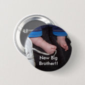 Baby-Füße, neuer großer Bruder!! Button (Vorne & Hinten)
