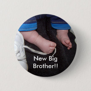 Baby-Füße, neuer großer Bruder!! Button