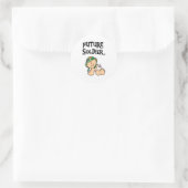 Baby Future Soldier Runder Aufkleber (Tasche)