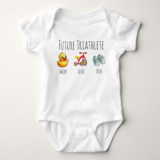 Baby Future Triathlete Reiten Baby Strampler (Vorderseite)